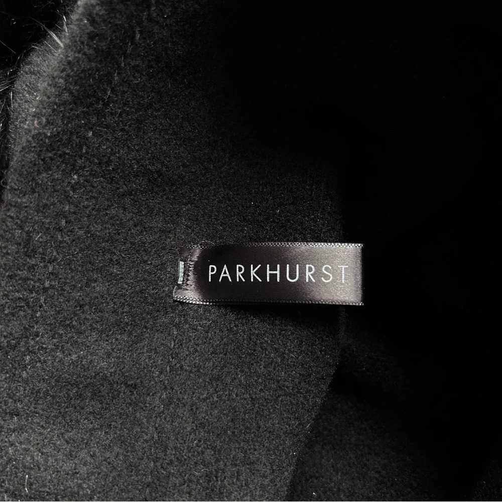 Parkhurst 100% Wool Felted Slouchy Hat w/Pom Pom Black - Picture 4 of 9